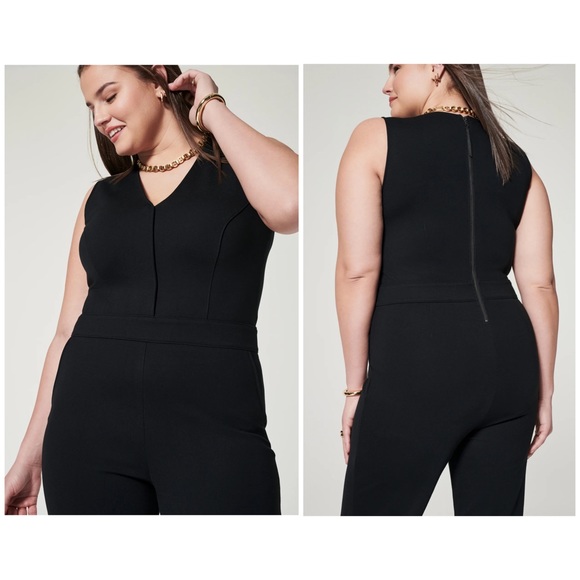 SPANX Sleeveless The Perfect Jumpsuit Classic Black MSRP $228 Womens Large - Picture 8 of 16